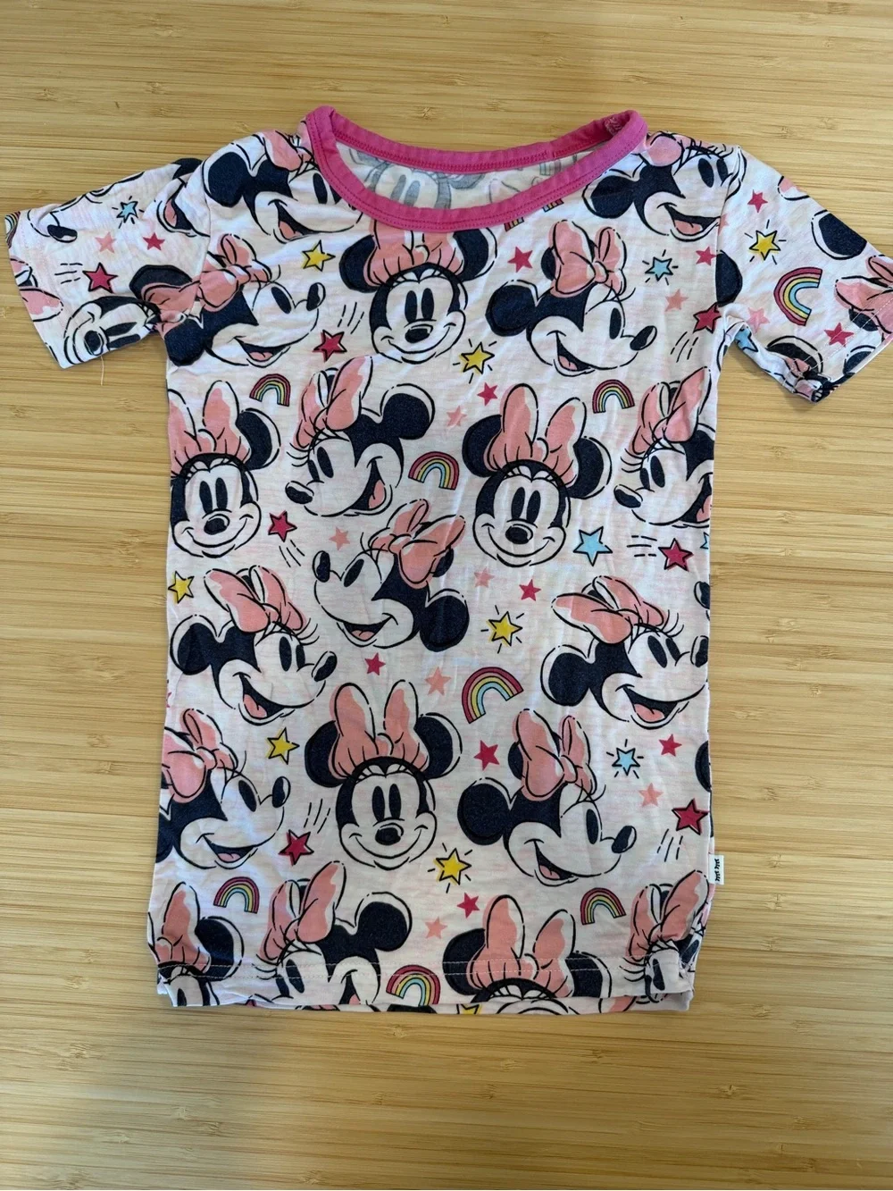 Little Sleepies‎ Disney Minnie Bamboo Short Sleeve T-shirt ONLY Size 5 6 Girls